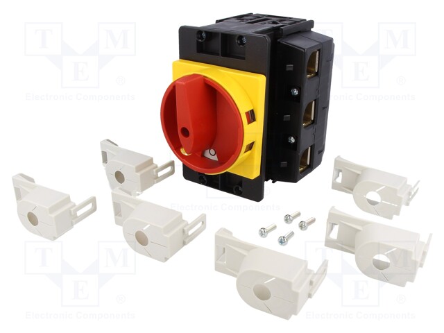 Switch: main cam switch; Stabl.pos: 2; 250A; OFF-ON; Poles: 3; 90kW