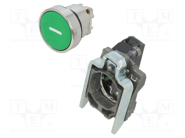 Switch: push-button; 22mm; NO; flat; green; Ø22mm; Button marking: I