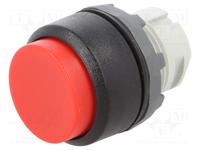 Switch: push-button; Stabl.pos: 2; 22mm; red; Illumin: none; IP66