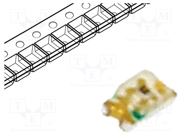 LED; SMD; 0603; yellow; 20÷40mcd; 1.6x0.8x0.6mm; 140°; 1.6÷2.4V