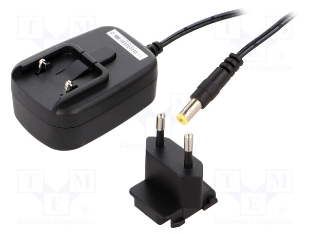 Power supply: switched-mode; 12VDC; 1A; Out: 5,5/2,1; 12W; Plug: EU