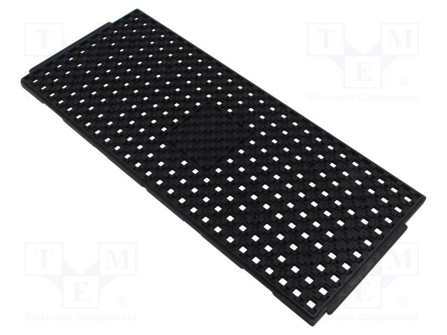 Electronic components tray; ESD; 8x8mm; black; QFN; waffle tray