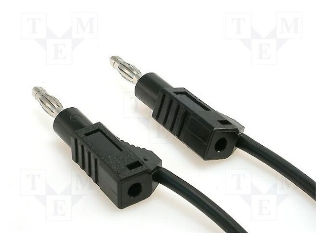 Test lead; PVC; 2m; black; 36A; 60VDC; Cond.cross sec: 2.5mm2