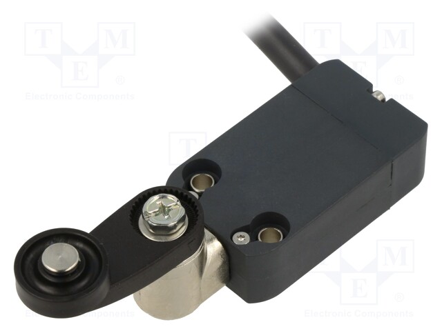 Limit switch; lever R 35mm, plastic roller Ø18mm; NO + NC; 10A