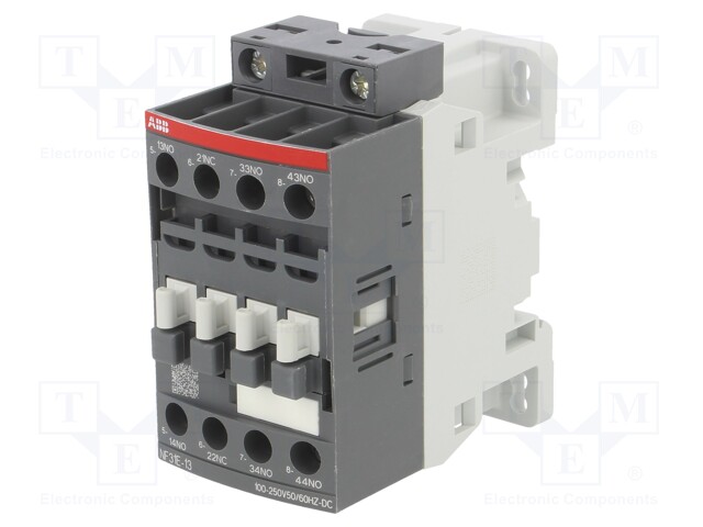 Relay Contactor, NF Series, 3PST-NO, SPST-NC, 4P, 2 A, 60 W at 600 VAC, 690 VAC