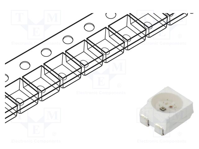 Programmable LED; SMD; 3528,PLCC4; RGB; 3.5x2.8x1.75mm; 120°; 12mA