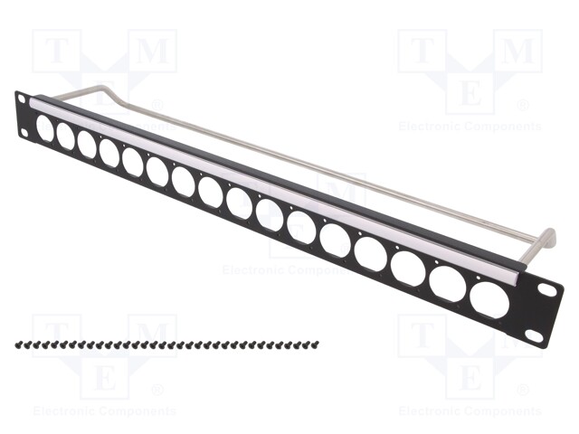 Mounting adapter; patch panel; RACK; screw; Thread: UNC4-40