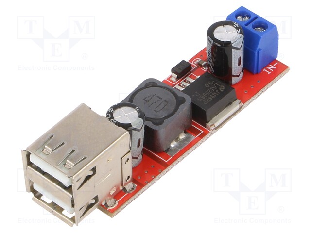 Converter: step down; Uin: 6÷40V; 59x21mm; 3A; Uout: 5V; 92%