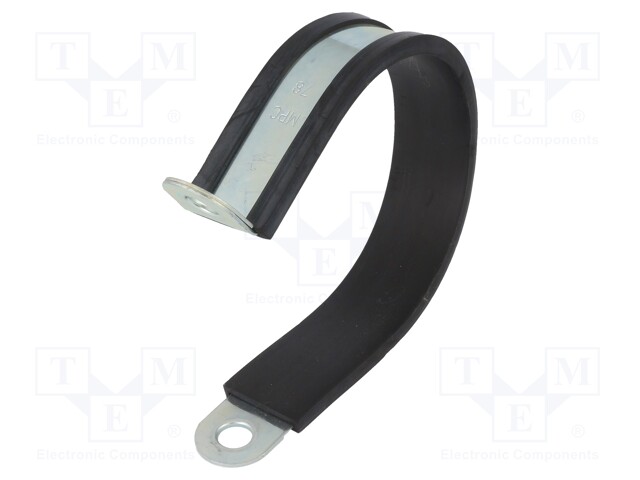 Fixing clamp; ØBundle : 78mm; W: 25mm; steel; Cover material: EPDM