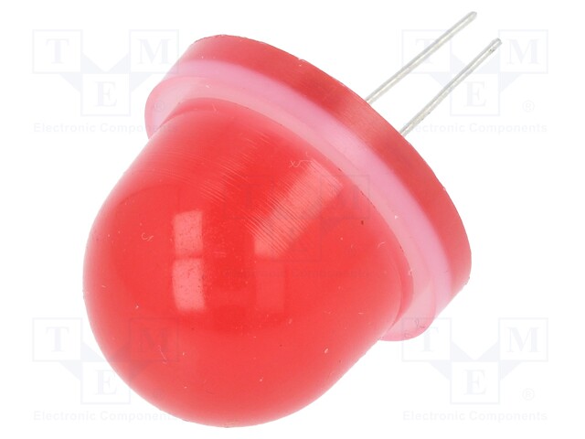 LED; 16mm; red; 1300÷8000mcd; Front: convex; 30÷33V; No.of term: 2