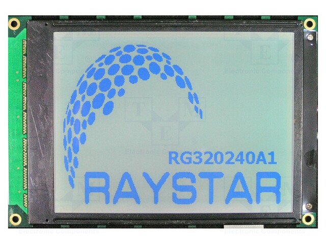 Display: LCD; graphical; 320x240; STN Positive; gray; LED; PIN: 20