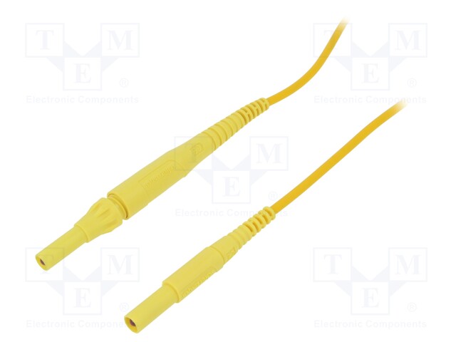 Test lead; PVC; 2m; yellow; 8A; Cond.cross sec: 1mm2