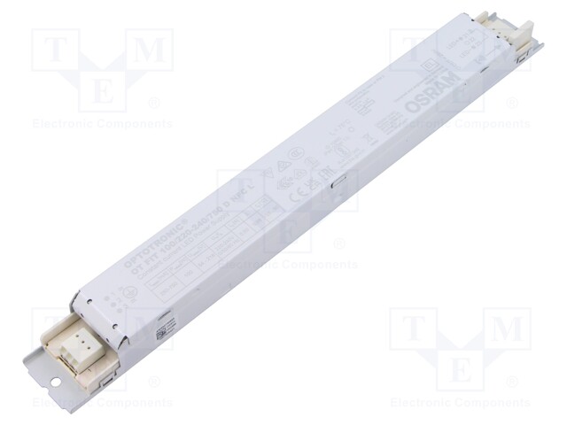 Power supply: switched-mode; LED; 100W; 54÷216VDC; 250÷750A; IP20