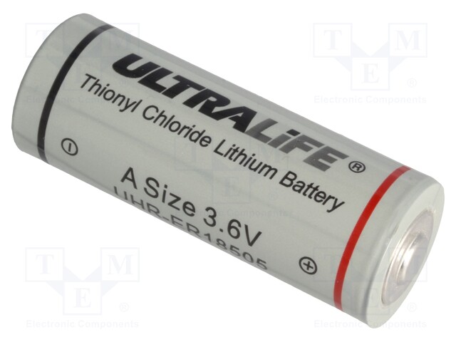 Battery: lithium; 3.6V; 18505; Ø18.5x51mm