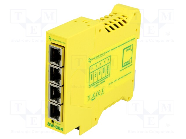 Industrial module: switch Ethernet; unmanaged; 5÷30VDC; RJ45