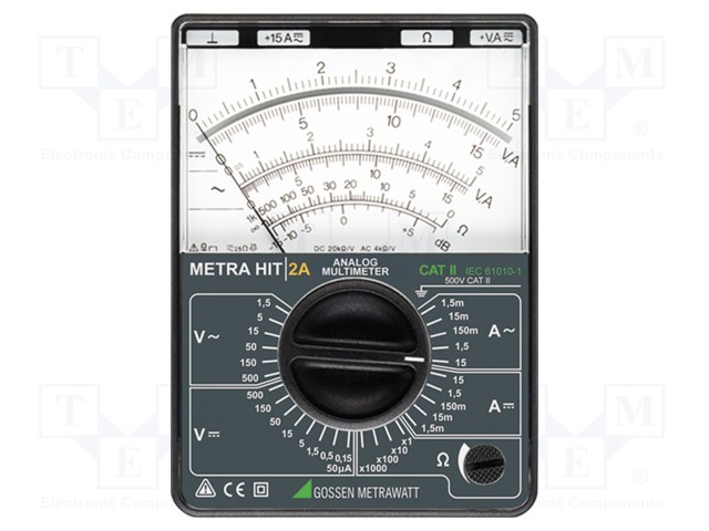 Analogue multimeter; analogue; VAC: 0÷1.5V,5V,15V,50V,150V,500V