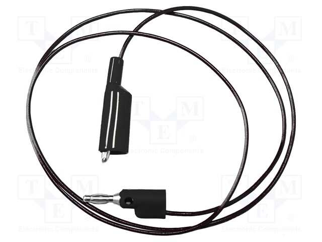 Test lead; PVC; 0.9m; black; 5A; 300V; Cond.cross sec: 0.51mm2