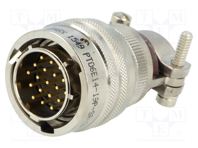 Connector: circular; PT; plug; male; PIN: 19; with cable clamp; 7.5A