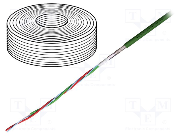 Wire: data transmission; chainflex® CFBUS.PVC; 4x0,25mm2; PVC