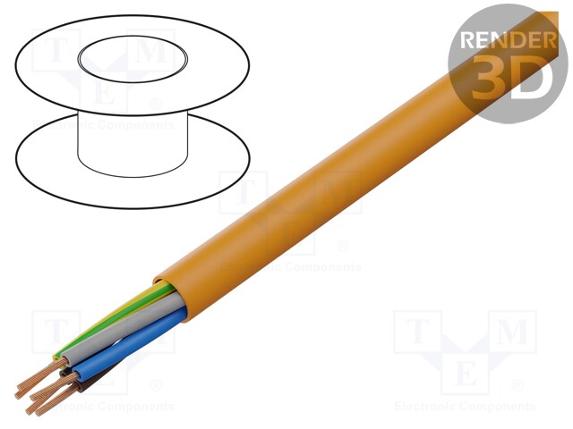 Wire; H07BQ-F; 5G1,5mm2; unshielded; 450V,750V; Cu; stranded