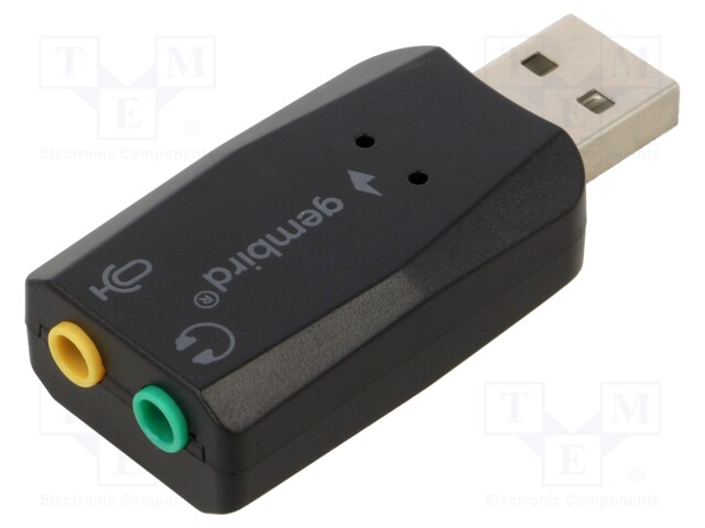 PC extension card: sound; USB 2.0; PnP; black
