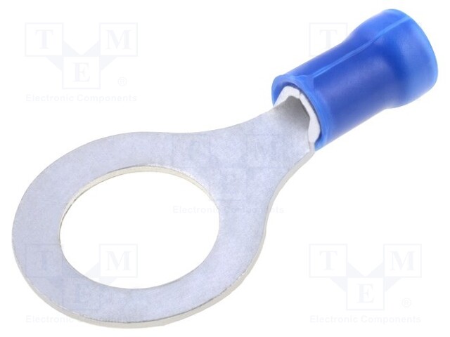 Ring terminal; M10; Ø: 10.5mm; 1.25÷2mm2; crimped; for cable; blue