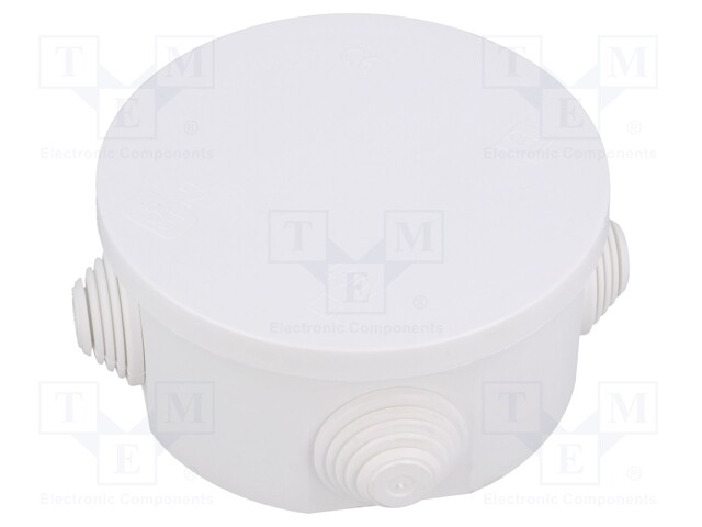 Enclosure: junction box; Ø: 90mm; Z: 44mm; polypropylene; IP55