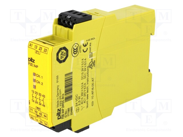 Module: extension; Series: PZE X4P; IN: 1; OUT: 4; Mounting: DIN; IP40