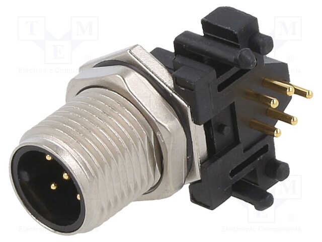 Socket; M12; PIN: 5; male; A code-DeviceNet / CANopen; THT; 60V; 4A