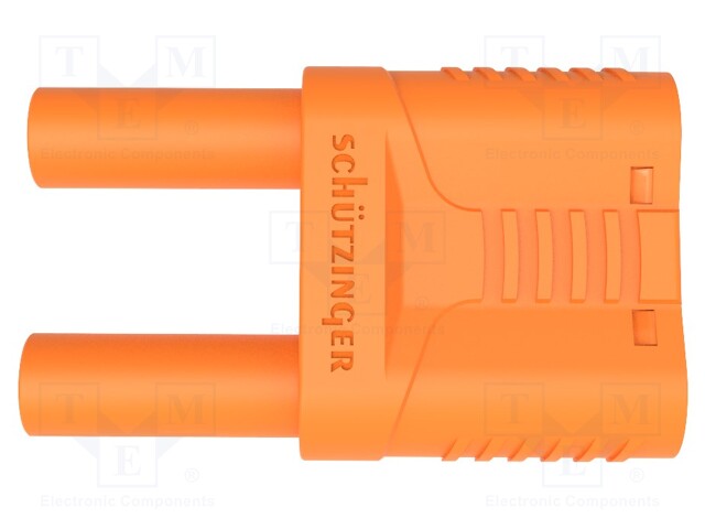 Stackable safety shunt; banana 4mm socket,banana 4mm plug x2