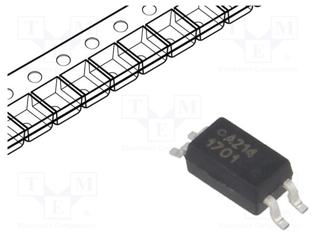 Optocoupler; SMD; Channels: 1; Out: transistor; Uinsul: 3kV; Uce: 80V