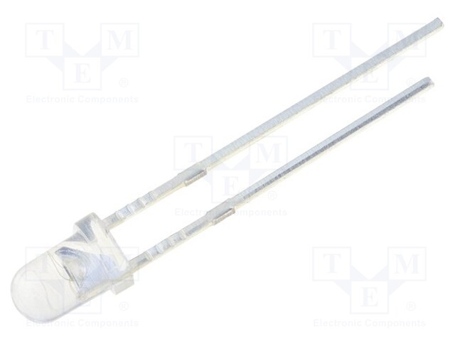 LED; 3mm; bipolar; green; 8400÷10000mcd; 30°; Front: convex; LED AC