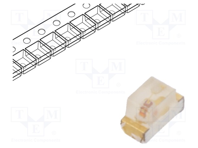 LED; SMD; 0603; red; 3÷15mcd; 1.6x0.8x1.1mm; 120°; 2÷2.5V; 20mA; 75mW