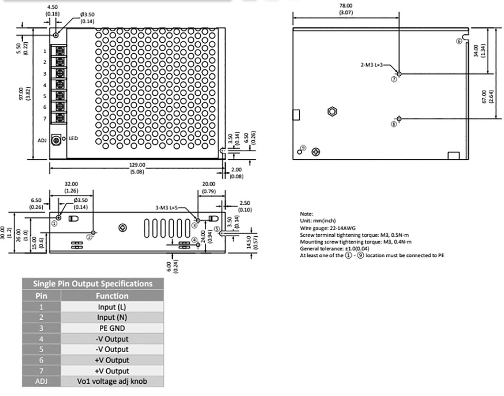 Power supply: switched-mode; voltage source; 90W; 5VDC; 18A; OUT: 1