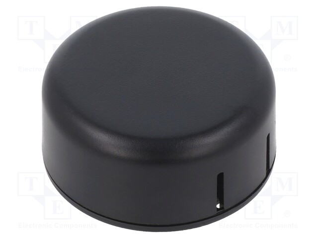 Enclosure: for alarms; Z: 20.3mm; ABS; black; Ø: 45mm