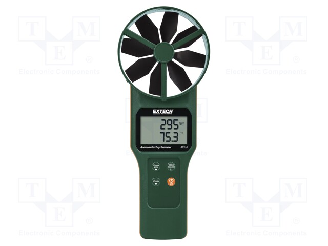 Thermoanemometer; LCD (4000),with a backlit; 0,2÷30m/s