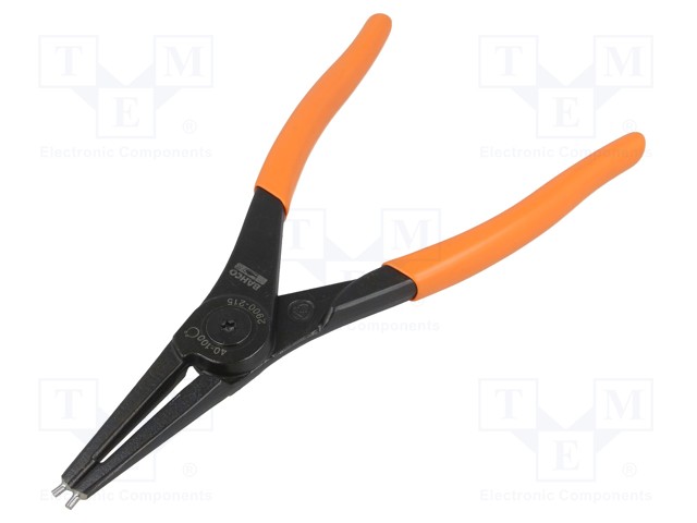 Pliers; internal circlip; Ring: external; Pliers len: 215mm