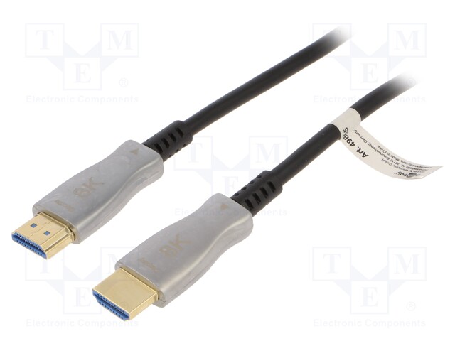 Cable; HDCP 2.2,HDMI 2.1; HDMI plug,both sides; 30m; black