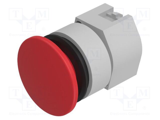 Switch: push-button; 30mm; Stabl.pos: 1; red; none; IP65; mushroom