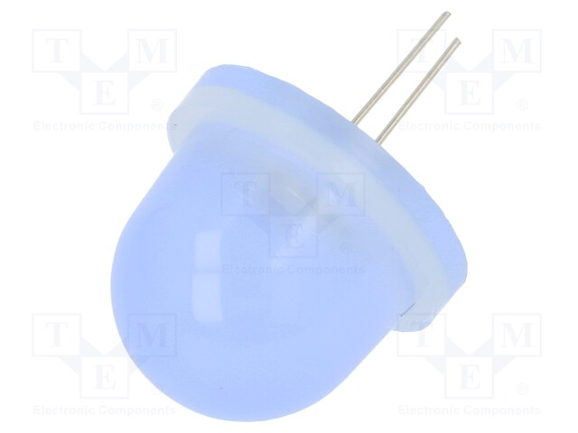 LED; 16mm; blue; 600÷2500mcd; Front: convex; 10.5÷11V; No.of term: 2