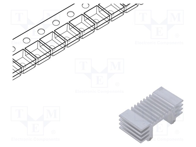 Heatsink: extruded; TO252,TO263; metallic; L: 12.7mm; W: 25.91mm