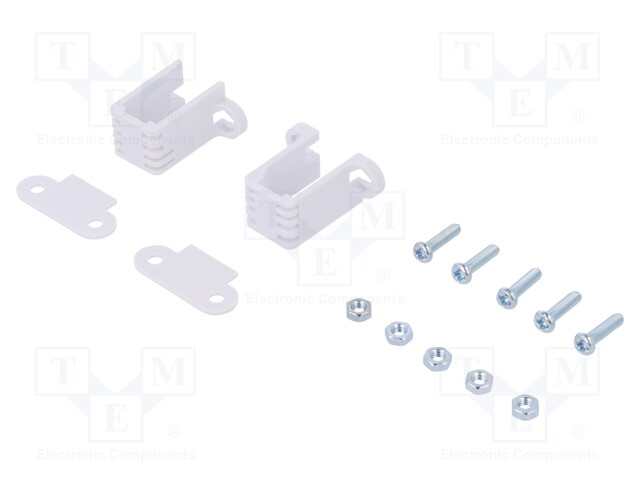 Bracket; white; Pcs: 2; Holder mat: plastic