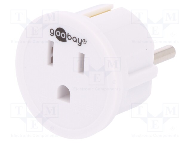 Adapter; Out: JAPAN,USA; Plug: with earthing; Colour: white