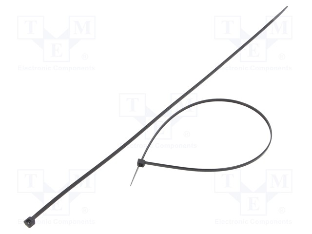 Cable tie; L: 370mm; W: 3.6mm; polyamide; 177N; black; Ømax: 102mm