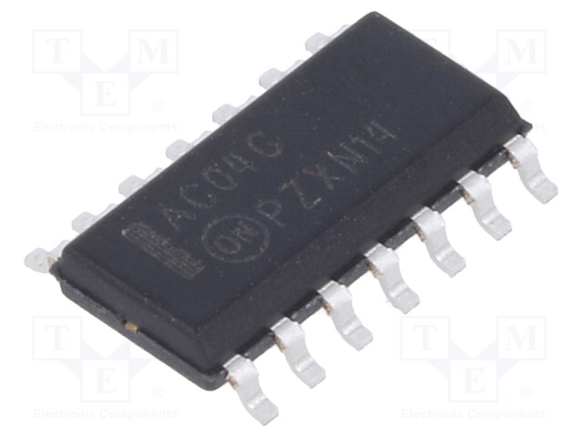 IC: digital; inverter; NOT; Channels: 6; IN: 1; SMD; SO14; Series: AC