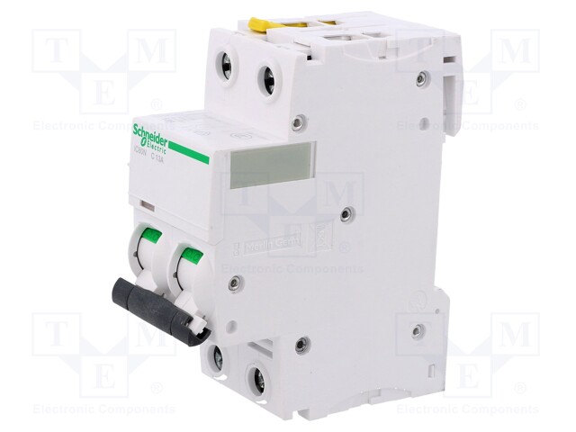 Circuit breaker; 400VAC; Inom: 13A; Poles: 2; DIN; Charact: C; 6kA