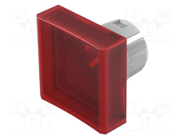 Actuator lens; 16mm; 51; red; plastic; 15.3x15.3mm