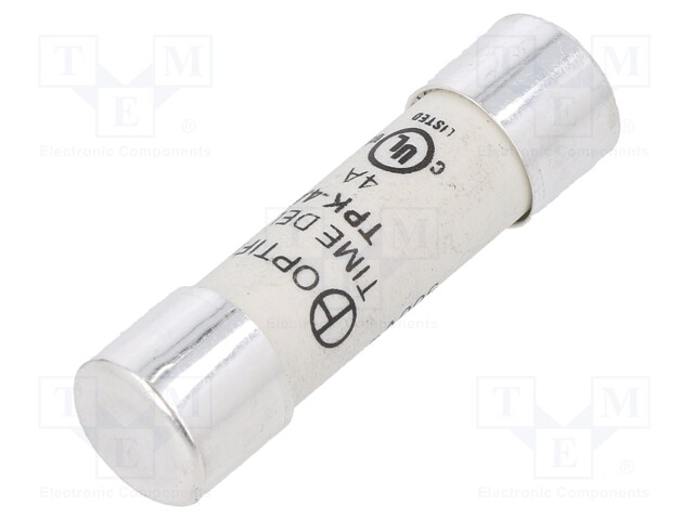 Fuse: fuse; time-lag; 4A; 500VAC; cylindrical,industrial