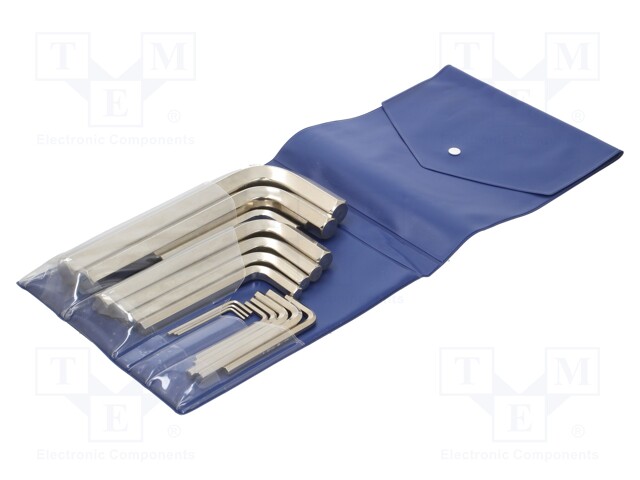 Wrenches set; hex key; steel; 15pcs.