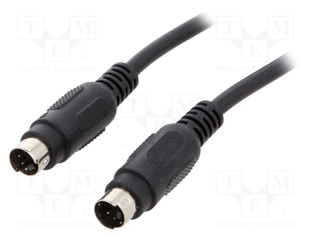 Cable; both sides,Mini-DIN plug 4pin; 5m; Colour: black